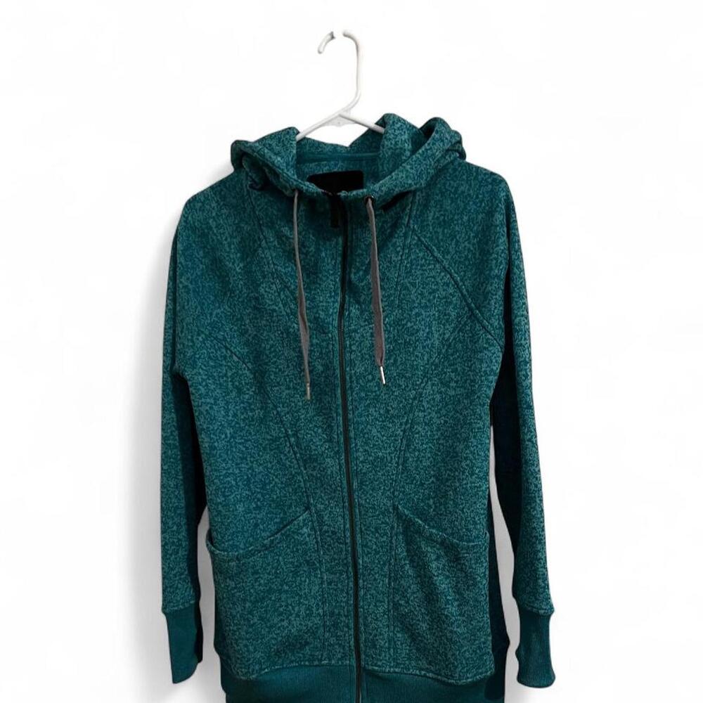 Volcom women’s teal heathered zip up hoodie